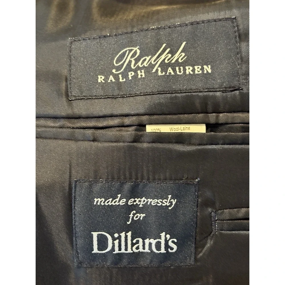 Ralph‎ Ralph Lauren Mens 38R Blue Glen Plaid Blazer  And Vest 100% Wool 2 Button